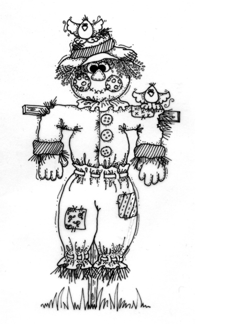 Scarecrow Rubber Stamp