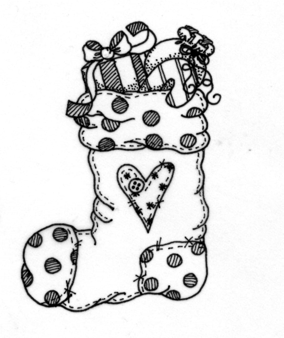 Stocking Rubber Stamp